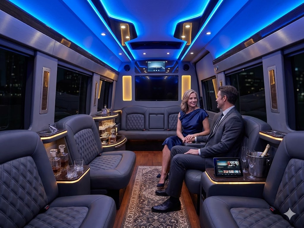 Luxury party bus from Regal Limousine